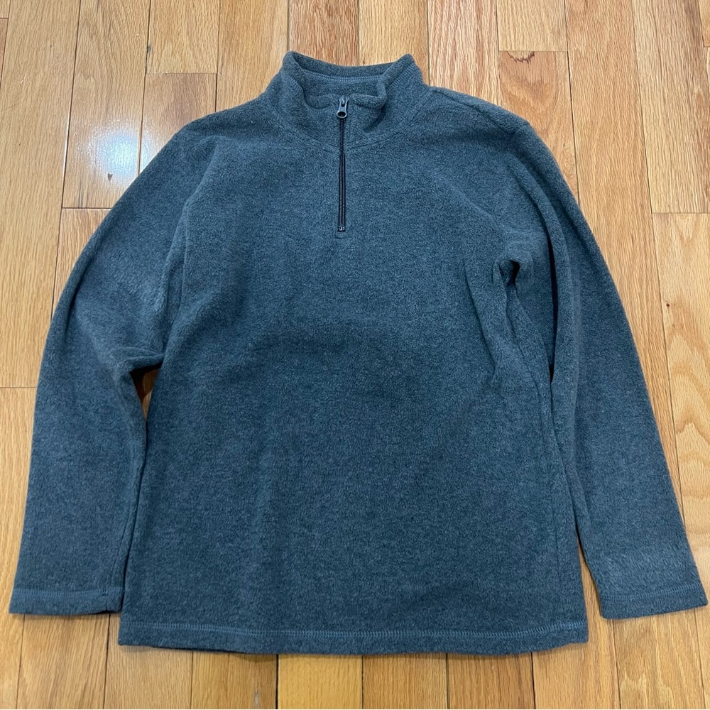 Gray Fleece Pullover Quarter Zip